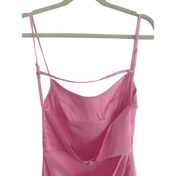 Edikted pink mini dress Sz Xs 100% polyester used great condition - Picture 8 of 8